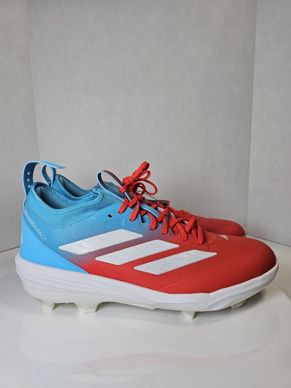 Adidas Adizero Impact TPU Baseball Cleats Red Blue Men’s Size 15 JR7826